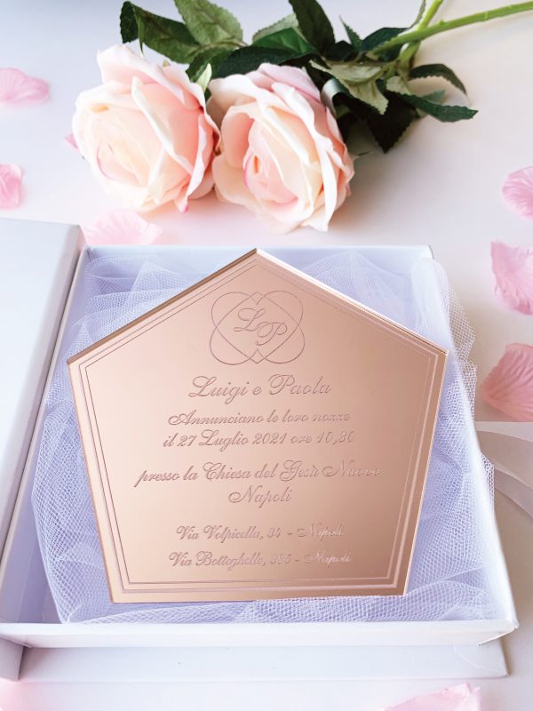 Partecipazioni Plexiglass Rosa int2